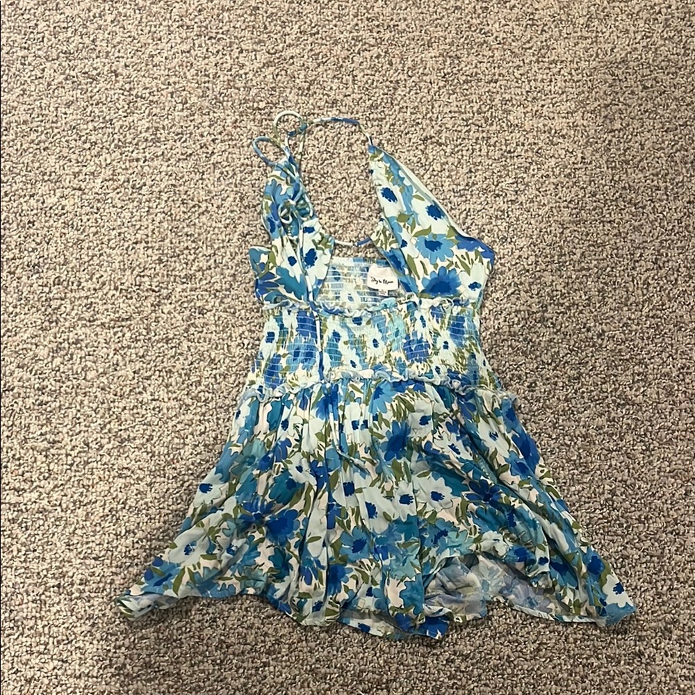 Vibrant Floral Halter Dress